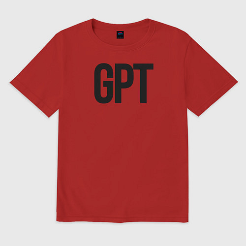 Мужская футболка оверсайз GPT / Красный – фото 1