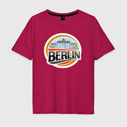 Футболка оверсайз мужская Berlin, цвет: маджента