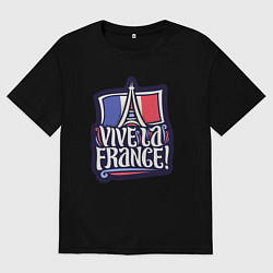 Мужская футболка оверсайз Viva la France