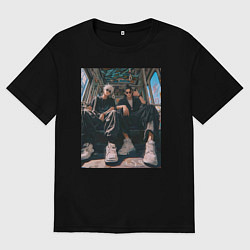 Футболка оверсайз мужская Магическая битва Сатору Годзё Маг особого ранга, цвет: черный