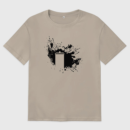 Мужская футболка оверсайз Tardis splash / Миндальный – фото 1