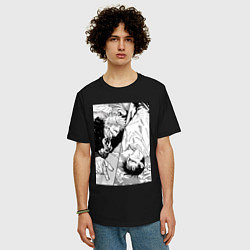 Футболка оверсайз мужская Магическая битва Сатору Годзё Тоджи, цвет: черный — фото 2