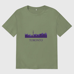 Футболка оверсайз мужская Силуэт Торонто, цвет: авокадо