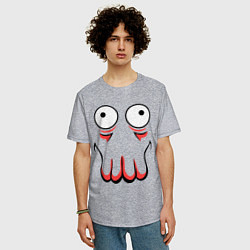 Футболка оверсайз мужская John Zoidberg Face, цвет: меланж — фото 2
