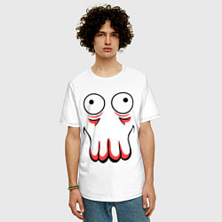 Футболка оверсайз мужская John Zoidberg Face, цвет: белый — фото 2