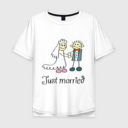 Мужская футболка оверсайз Just married