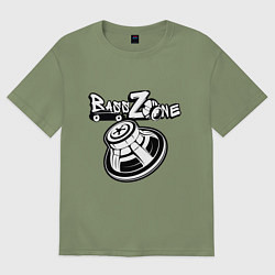 Футболка оверсайз мужская Bass zone subwoofer, цвет: авокадо
