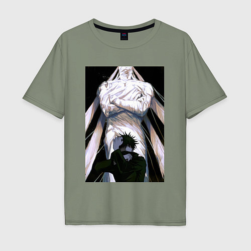 Мужская футболка оверсайз Магическая битва Мэгуми Фусигуро холодный юноша / Авокадо – фото 1