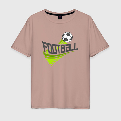 Мужская футболка оверсайз Football game / Пыльно-розовый – фото 1