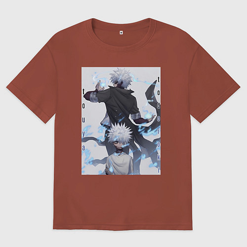 Мужская футболка оверсайз Моя геройская академия Даби Злодей / Кирпичный – фото 1