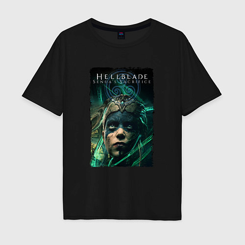 Мужская футболка оверсайз Senua - Game Hellblade / Черный – фото 1