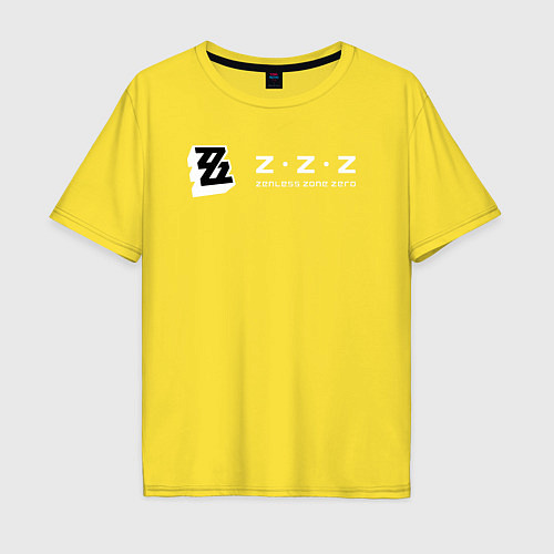 Мужская футболка оверсайз Zenless zone zero логотип / Желтый – фото 1