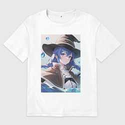 Футболка оверсайз мужская Реинкарнация безработного Рокси Мигурд, цвет: белый