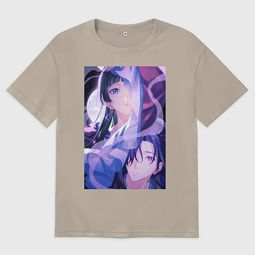 Мужская футболка оверсайз Монолог фармацевта Маомао сыщик / Миндальный – фото 1