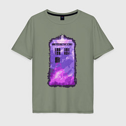 Мужская футболка оверсайз Violet tardis