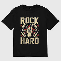 Мужская футболка оверсайз Храни в себе хард рок