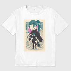 Футболка оверсайз мужская Магическая битва Маки Дзэнин маг, цвет: белый