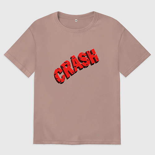 Мужская футболка оверсайз Crash / Пыльно-розовый – фото 1