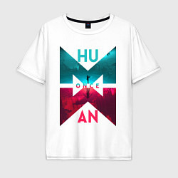 Футболка оверсайз мужская Once human logotype, цвет: белый