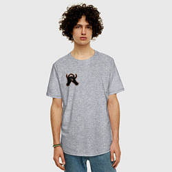 Футболка оверсайз мужская The cursed spirit of Jogo, цвет: меланж — фото 2