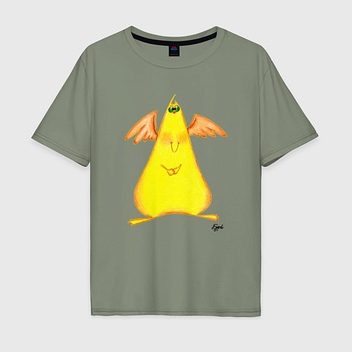 Мужская футболка оверсайз Что-то с крылышками / Авокадо – фото 1
