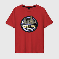 Футболка оверсайз мужская Эдинбург, цвет: красный