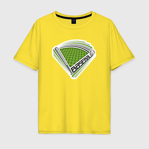 Мужская футболка оверсайз Sport baseball / Желтый – фото 1