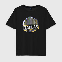 Футболка оверсайз мужская Dallas USA, цвет: черный