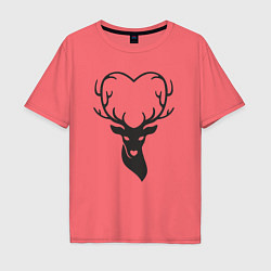 Мужская футболка оверсайз Love deer