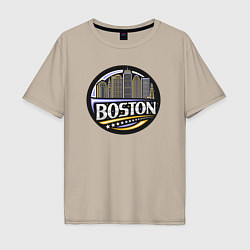 Мужская футболка оверсайз Boston - USA