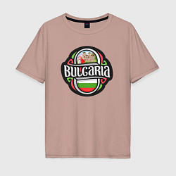 Футболка оверсайз мужская Bulgaria, цвет: пыльно-розовый