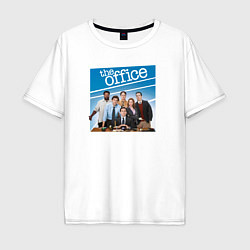 Футболка оверсайз мужская The office poster, цвет: белый