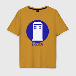 Мужская футболка оверсайз Tardis police