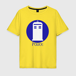 Мужская футболка оверсайз Tardis police