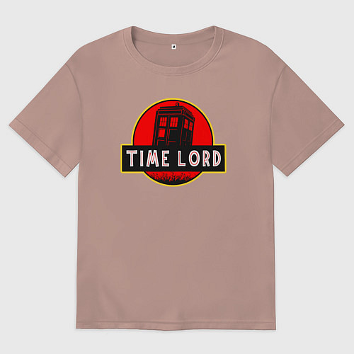 Мужская футболка оверсайз Повелитель времени / Пыльно-розовый – фото 1