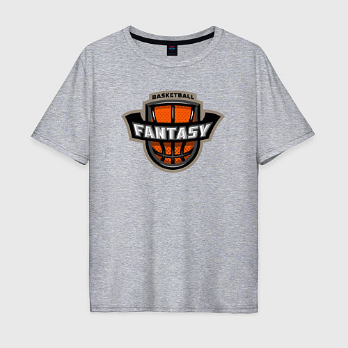 Мужская футболка оверсайз Basketball fantasy / Меланж – фото 1