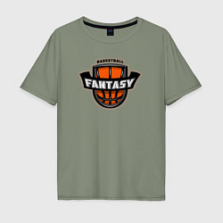 Мужская футболка оверсайз Basketball fantasy