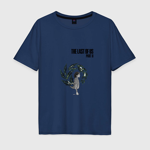 Мужская футболка оверсайз Элли / Тёмно-синий – фото 1