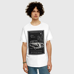 Футболка оверсайз мужская Mercedes-benz ретро, цвет: белый — фото 2