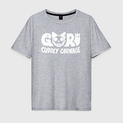 Футболка оверсайз мужская Goro cuddly carnage logotype, цвет: меланж