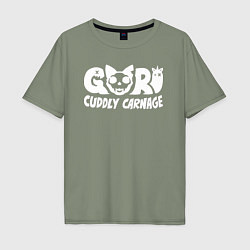 Мужская футболка оверсайз Goro cuddly carnage logotype