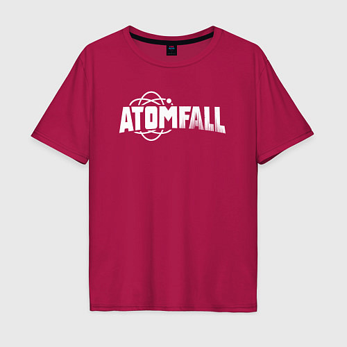 Мужская футболка оверсайз Atomfall logo / Маджента – фото 1