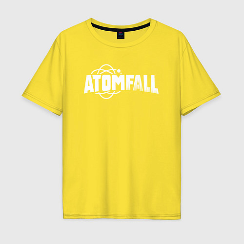 Мужская футболка оверсайз Atomfall logo / Желтый – фото 1