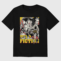 Футболка оверсайз мужская Pulp fiction - all stars, цвет: черный