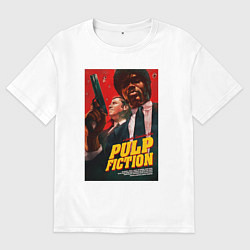 Футболка оверсайз мужская Pulp fiction - vincent and jules, цвет: белый