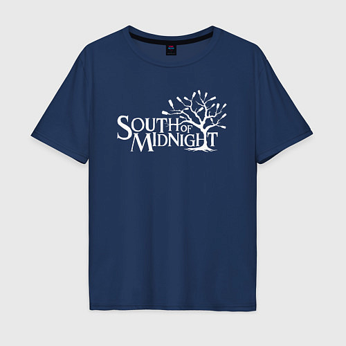 Мужская футболка оверсайз South of midnight logo / Тёмно-синий – фото 1