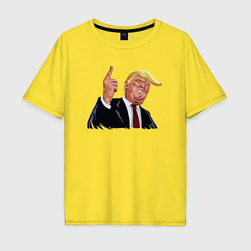 Мужская футболка оверсайз Речь Трампа / Желтый – фото 1