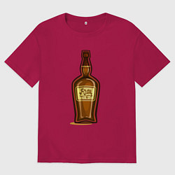 Футболка оверсайз мужская Rum, цвет: маджента