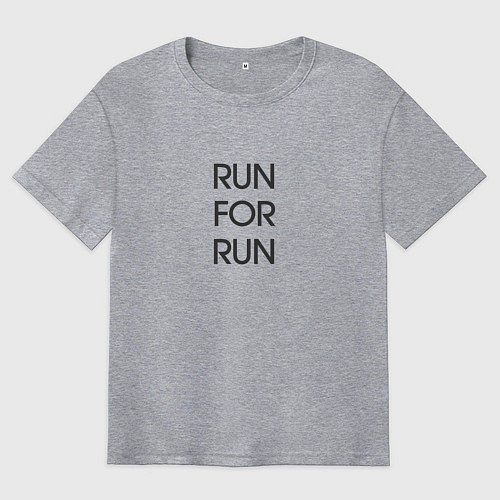 Мужская футболка оверсайз Run for run / Меланж – фото 1