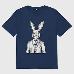Мужская футболка оверсайз Кролик в костюме